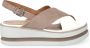 Sangiorgio Beige Sleehak Sandalen Beige Dames - Thumbnail 1