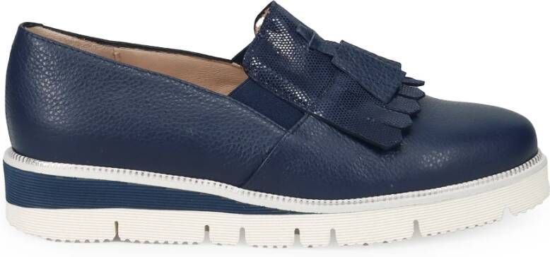 Sangiorgio Blauwe Franje Kwast Instap Sneakers Blue Dames