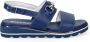 Sangiorgio Blauwe Leren Sandalen Blue Dames - Thumbnail 1