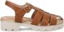 Sangiorgio Bruin Leren Sandalen Licht Stijlvol Brown Dames - Thumbnail 1