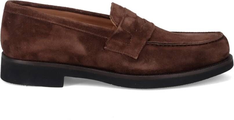 Sangiorgio Bruine Suède Mocassin Schoen Brown Heren