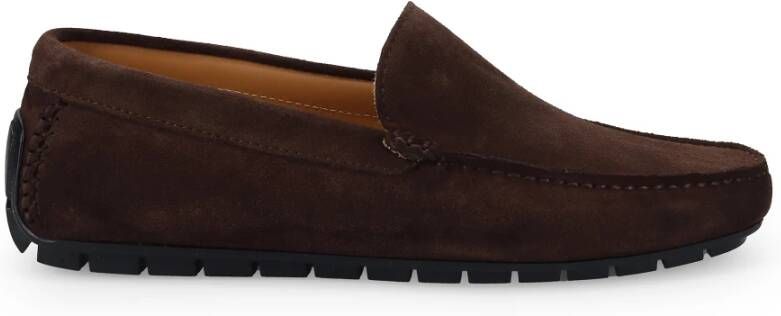 Sangiorgio Donkerbruine Mocassins Stijlvol Comfort Brown Heren