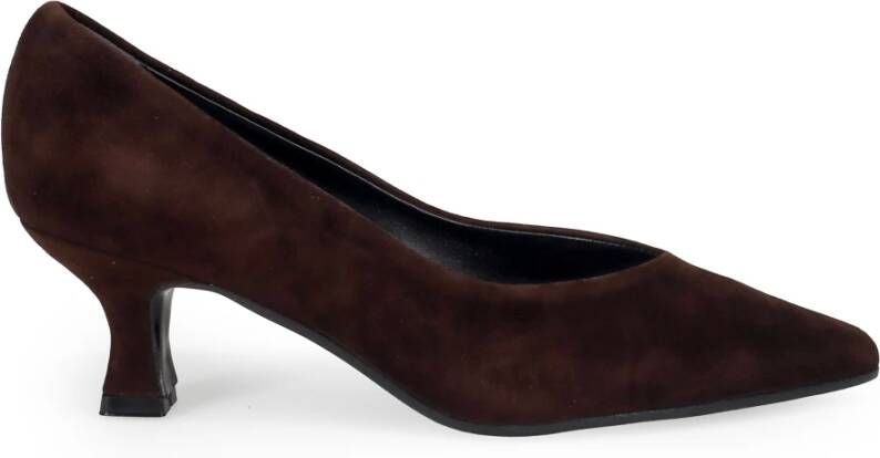 Sangiorgio Donkerbruine Suède Pumps Brown Dames