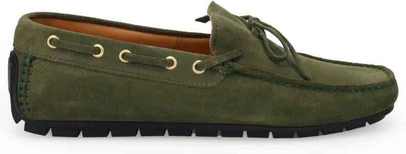 Sangiorgio Groene Mocassins voor de Zomer Green Heren