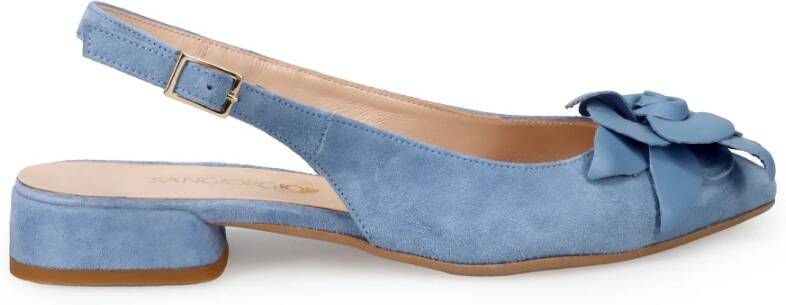 Sangiorgio Heldere Blauwe Platte Schoenen Elegante Stijl Blue Dames