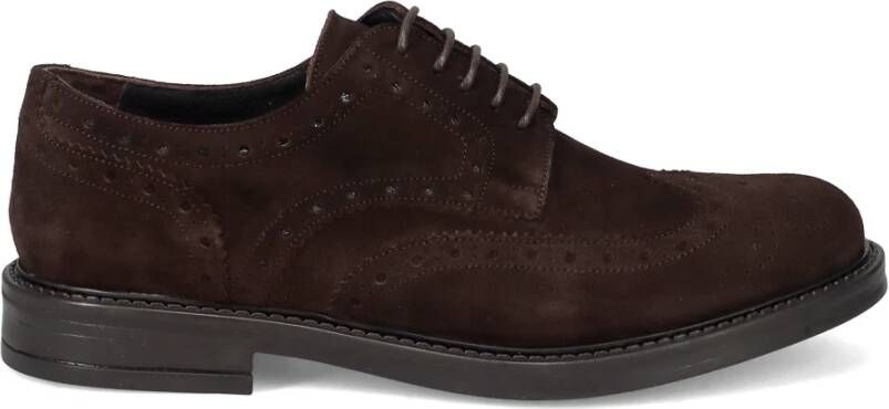 Sangiorgio Klassieke donkerbruine platte schoenen Brown Heren