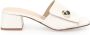 Sangiorgio Witte Leren Sandalen Klem Accessoire White Dames - Thumbnail 1