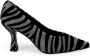 Sangiorgio Zebra Print Suède Pumps Grijze Hak Gray Dames - Thumbnail 1