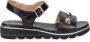 Sangiorgio Zwarte Leren Comfort Sandalen Black Dames - Thumbnail 1