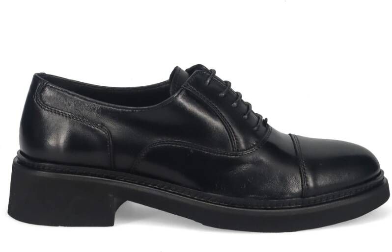 Sangiorgio Zwarte Leren Schoenen voor Maximaal Comfort Black Dames