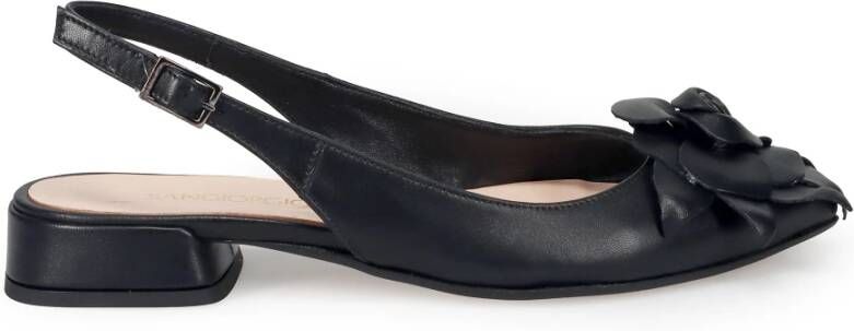 Sangiorgio Zwarte platte schoenen elegante ballerina's Black Dames