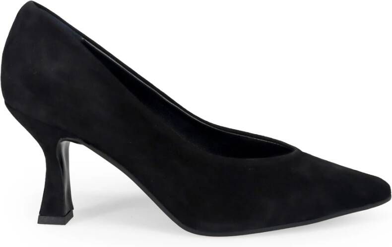 Sangiorgio Zwarte Suède Hakken Pumps Black Dames