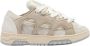 Santha Stijlvolle witte sneakers met mesh en suède Beige Dames - Thumbnail 1