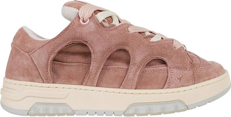 Santha Roze & Paarse Sneakers Trendy Stijl Pink Dames