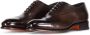 Santoni Antieke Leren Oxfords met Taps Toelopende Silhouet Brown Heren - Thumbnail 1