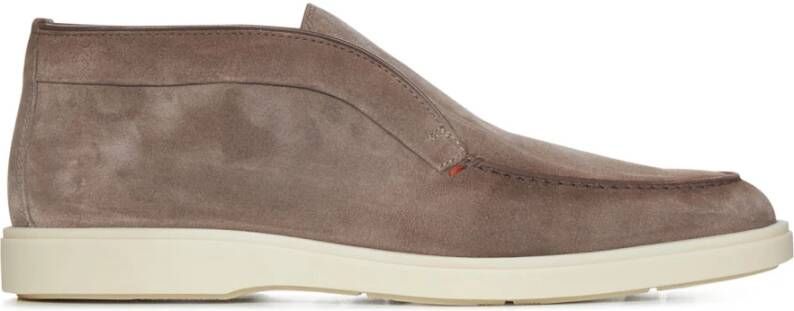 Santoni Beige Enkellaarzen voor Mannen Beige Heren