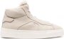 Santoni Beige High-Top Sheepskin Sneakers Beige Dames - Thumbnail 4