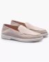 Santoni Beige leren mocassins met gestikte plateau Beige Dames - Thumbnail 1