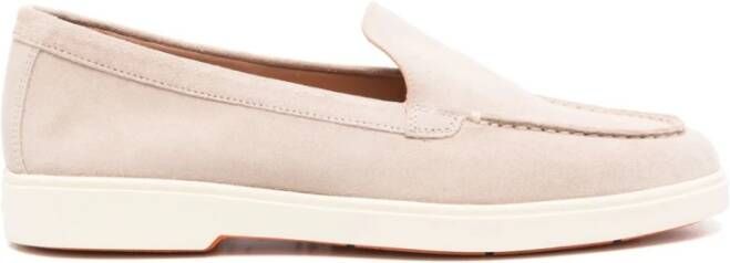 Santoni Beige Platte Schoenen Beige Dames