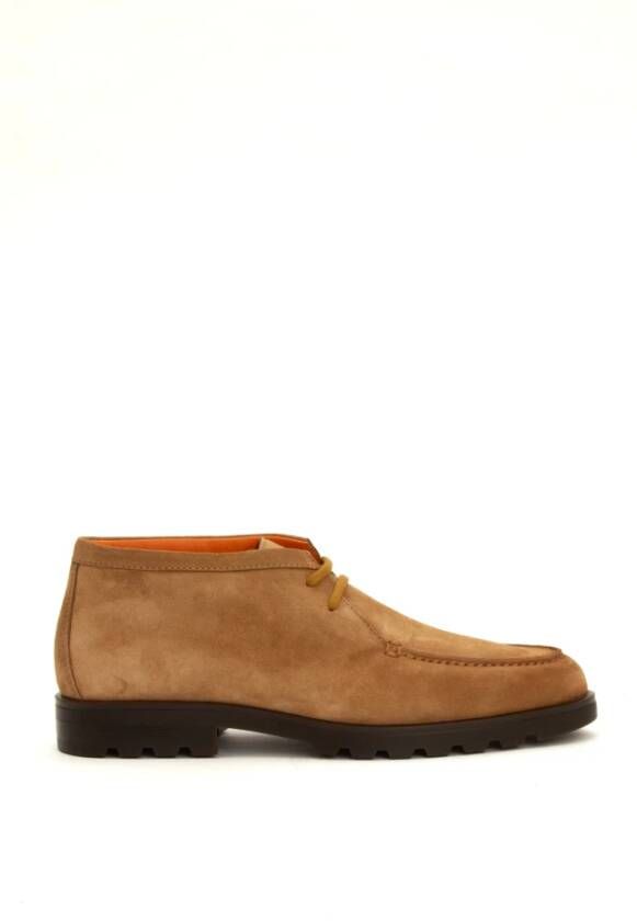 Santoni Beige Suède Desert Boot Beige Heren