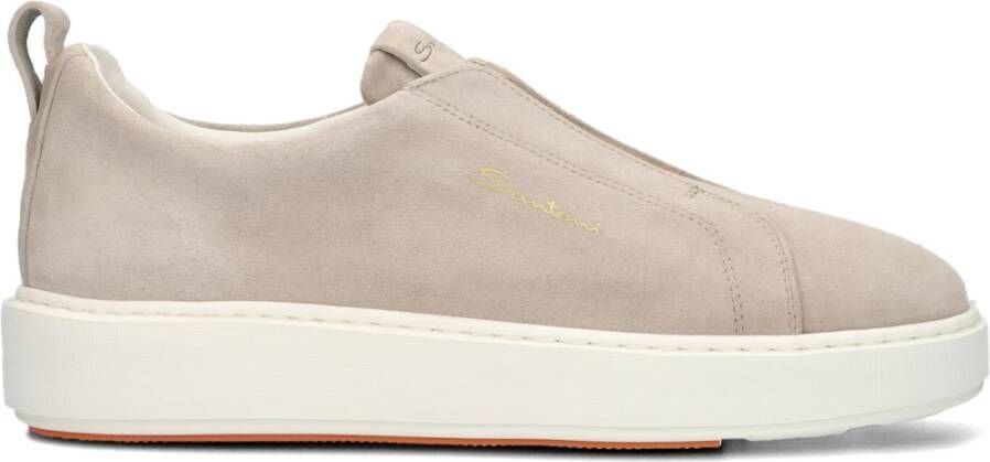 SANTONI Lage Sneakers Dames 61224 Maat: 38 Materiaal: Suède Kleur: Beige