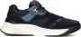 Santoni Blauw Suède Heren Sneakers Hy-run Blue Heren - Thumbnail 1