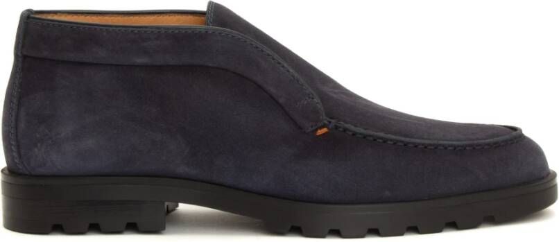 Santoni Blauwe Instappers Casual Formeel Blue Heren