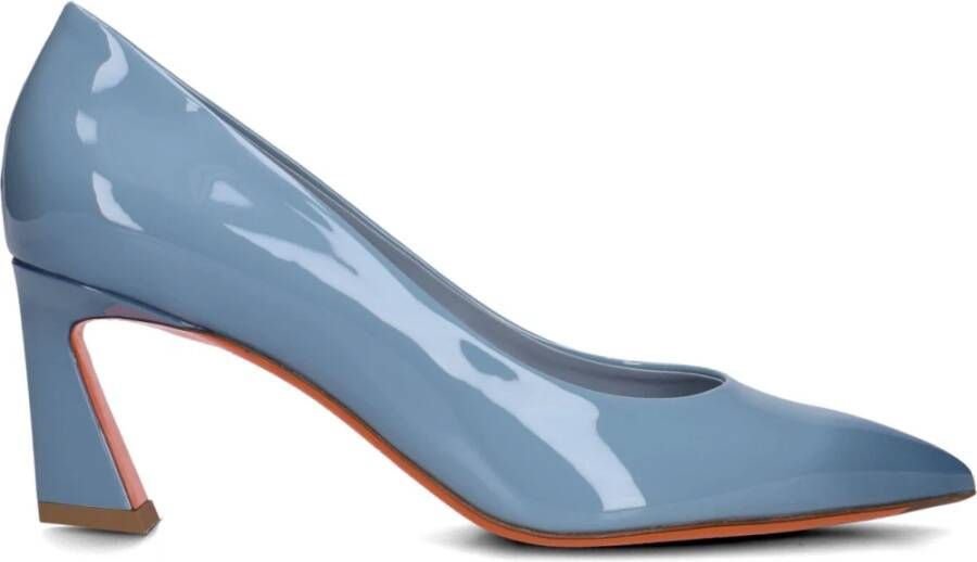 Santoni Blauwe Lakleren Pumps Blue Dames