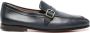 Santoni Blauwe Leren Band Hak Sandaal Black Heren - Thumbnail 1