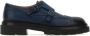 Santoni Blauwe Leren Band Schoenen Blue Heren - Thumbnail 1