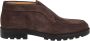 Santoni Bruin Leren Jas Elegante Stijl Brown Heren - Thumbnail 1