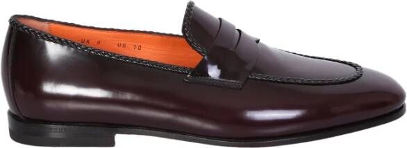 Santoni Bruin Leren Loafers Mocass PEL Spazz.to MAR Tm Bor Brown Heren