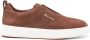 Santoni Bruin Leren Sneaker met Rubberen Zool Brown Heren - Thumbnail 1