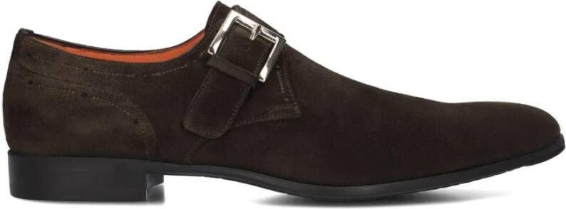 SANTONI Nette Schoenen Heren 14432 Maat: 39 5 Materiaal: Suède Kleur: Bruin