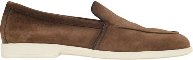 Santoni Bruine Malibu Leren Loafers Brown Heren