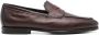 Santoni Bruine Penny Slot Shearling Loafers Brown Heren - Thumbnail 1