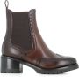 Santoni Bruine Platte Brogue Chelsea Schoenen Brown Dames - Thumbnail 1