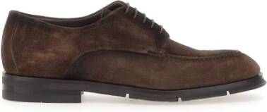 Santoni Bruine platte schoenen Brown Heren