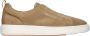 Santoni Bruine Suede Clean Icon Sneakers Brown Heren - Thumbnail 1