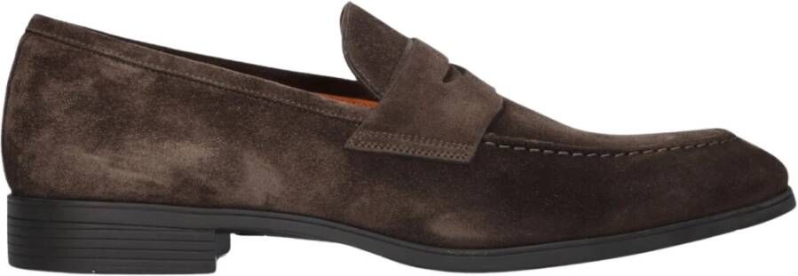 SANTONI Loafers Heren 14944 Maat: 46 Materiaal: Suède Kleur: Bruin