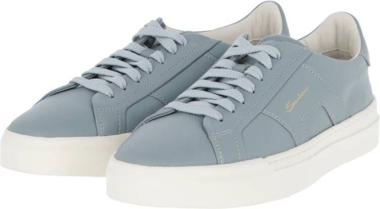 Santoni Casual Sneaker Schoenen voor Mannen Blue Heren