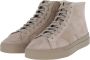 SANTONI Hoge Sneakers Heren Sue Mid Rits Sneaker Maat: 45 Materiaal: Suède Kleur: Taupe - Thumbnail 1