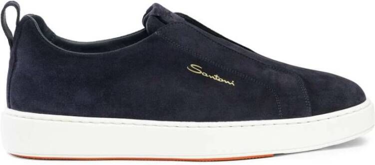 Santoni Casual Sneakers voor Dagelijks Gebruik Blue Heren