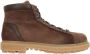 Santoni Donkerbruine Wandelschoenen Leer Brown Heren - Thumbnail 1