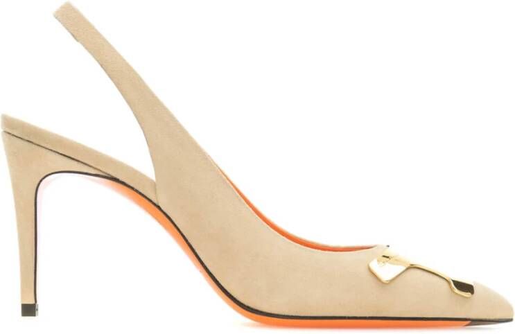 Santoni Elegant Slingback Pumps Beige Dames