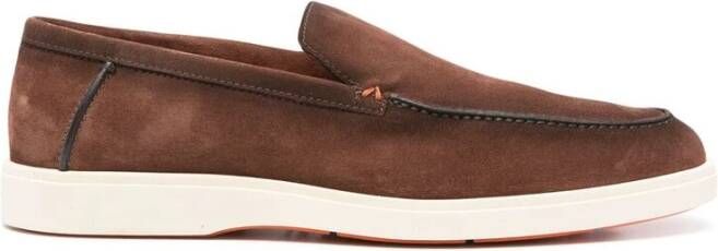 Santoni Elegante Leren Schoen Brown Heren