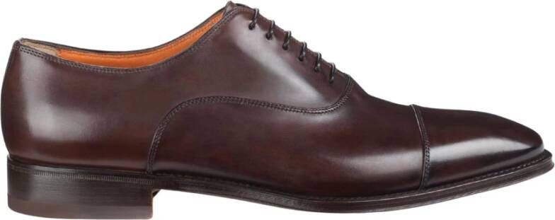 Santoni Elegante Oxford Veterschoenen Brown Heren