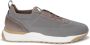 Santoni Gebreide Leren Sneakers Beige Heren - Thumbnail 1