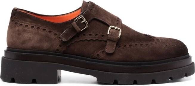 Santoni Gesp-Gesloten Monnik Schoenen Brown Heren