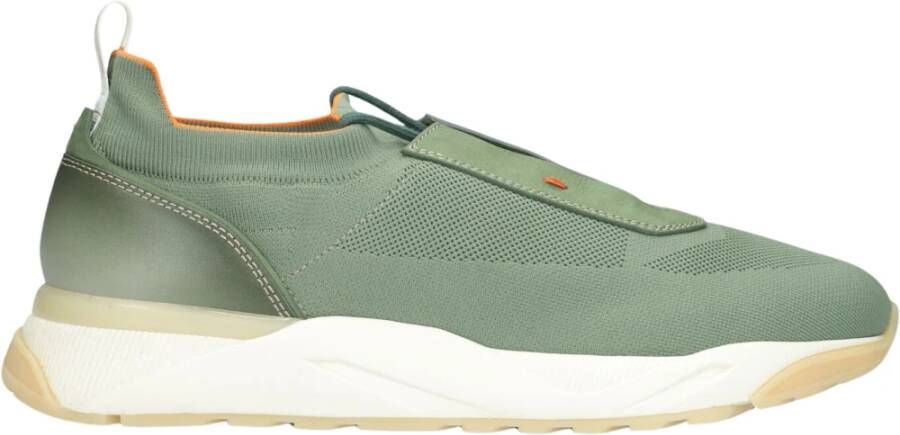 SANTONI Lage Sneakers Heren 21601 Innova Maat: 41 Materiaal: Textiel Kleur: Groen